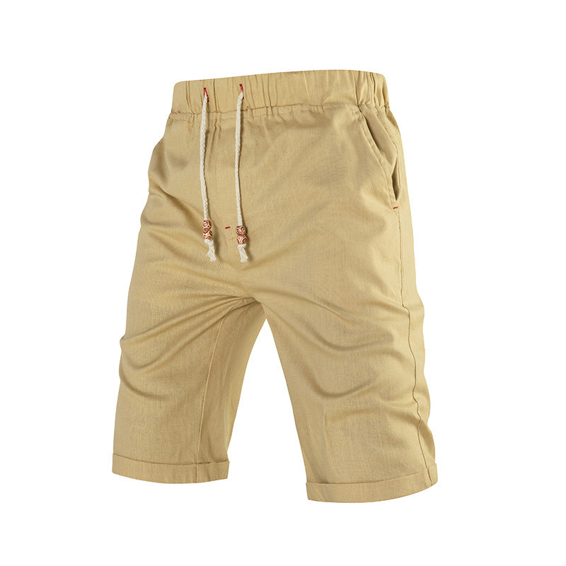 Men's Summer Sports Casual Shorts Drawstring Zipper Pocket With Solid Color