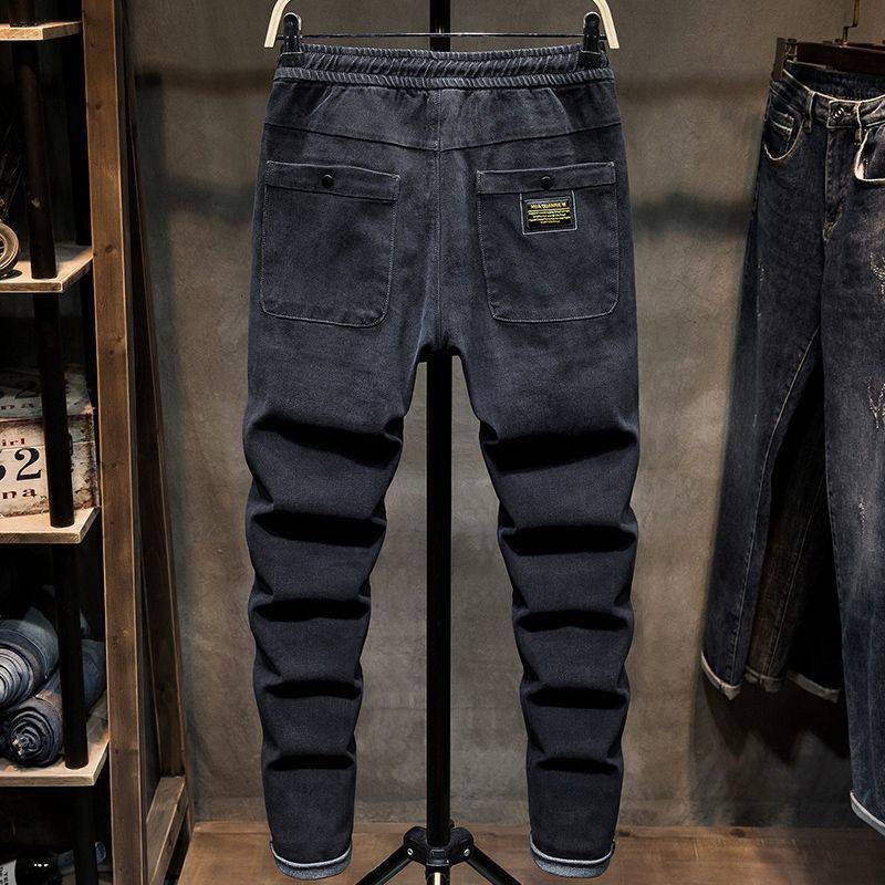Autumn Men's Elastic Jeans Loose Size