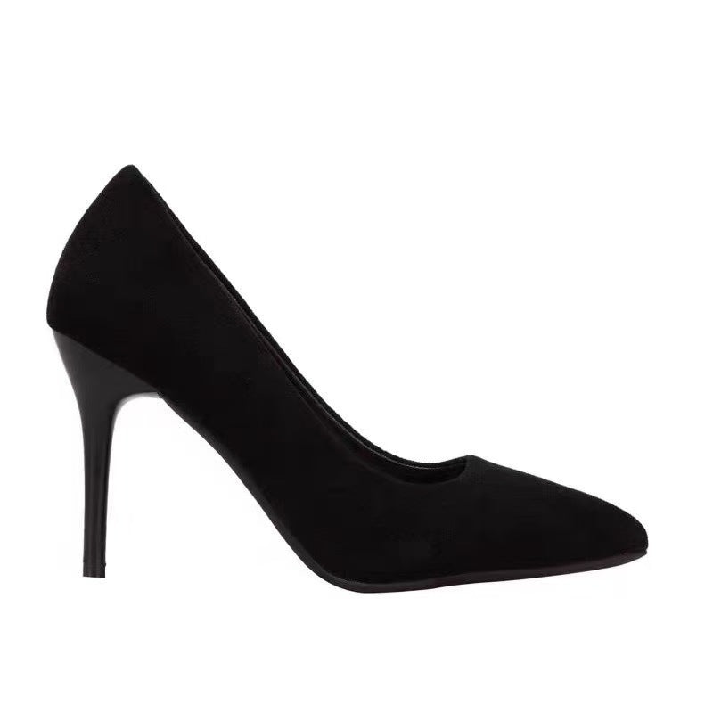 Black Women's Stiletto Heels Suitable For Sports Universal