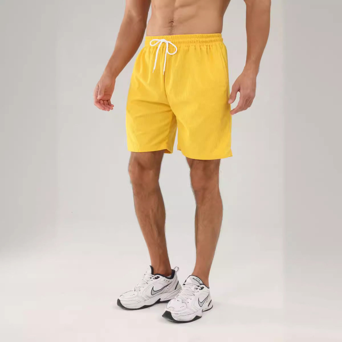 Men's Summer Pure Color Tied Sports Pants