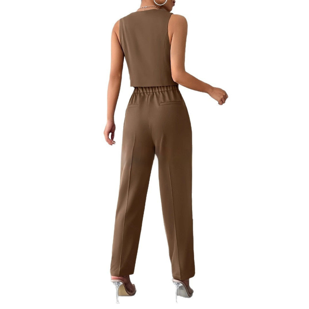 Womens Jumpsuit Commuter Slim Fit Suit
