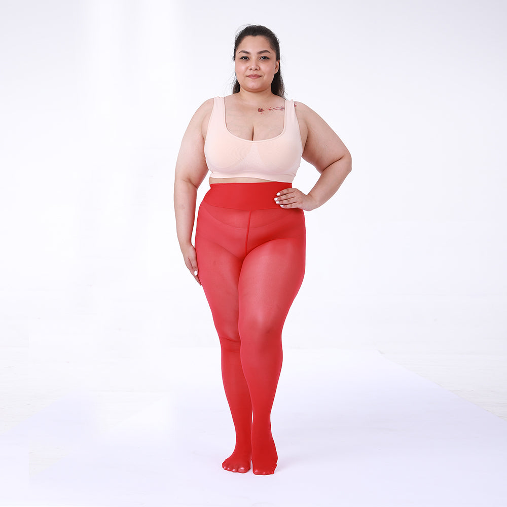 3 Pairs Plus Size Shiny Tights For Women
