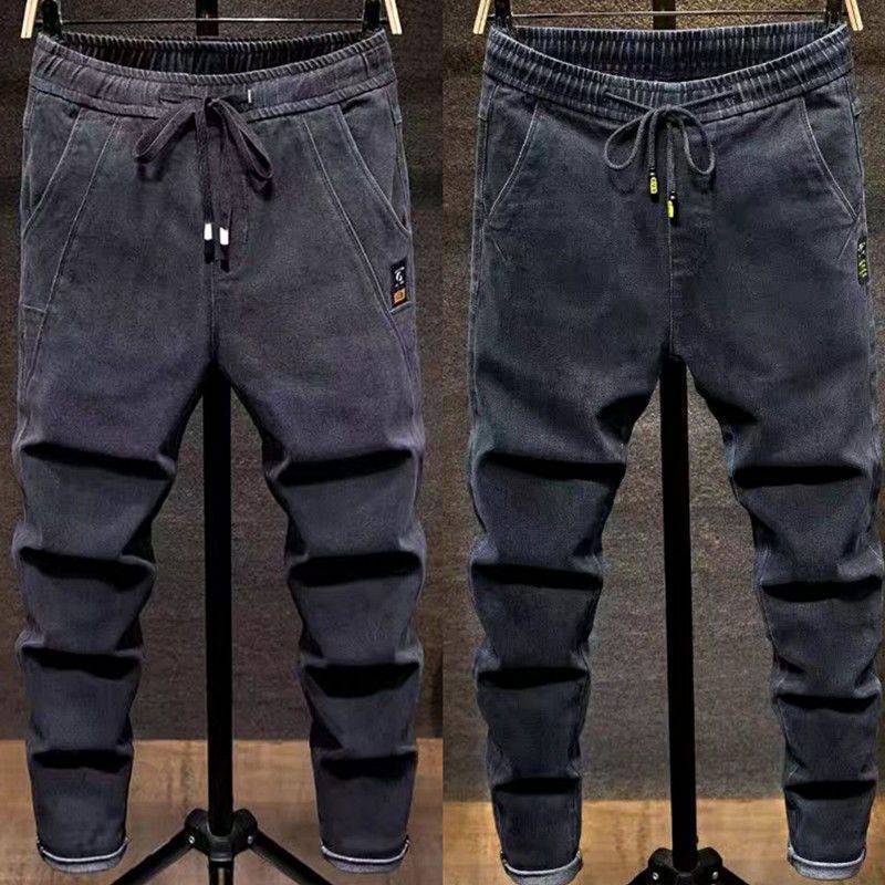 Autumn Men's Elastic Jeans Loose Size