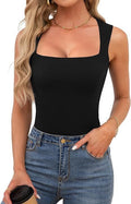 Square-neck Ribbed Camisole Top Womens Clothing