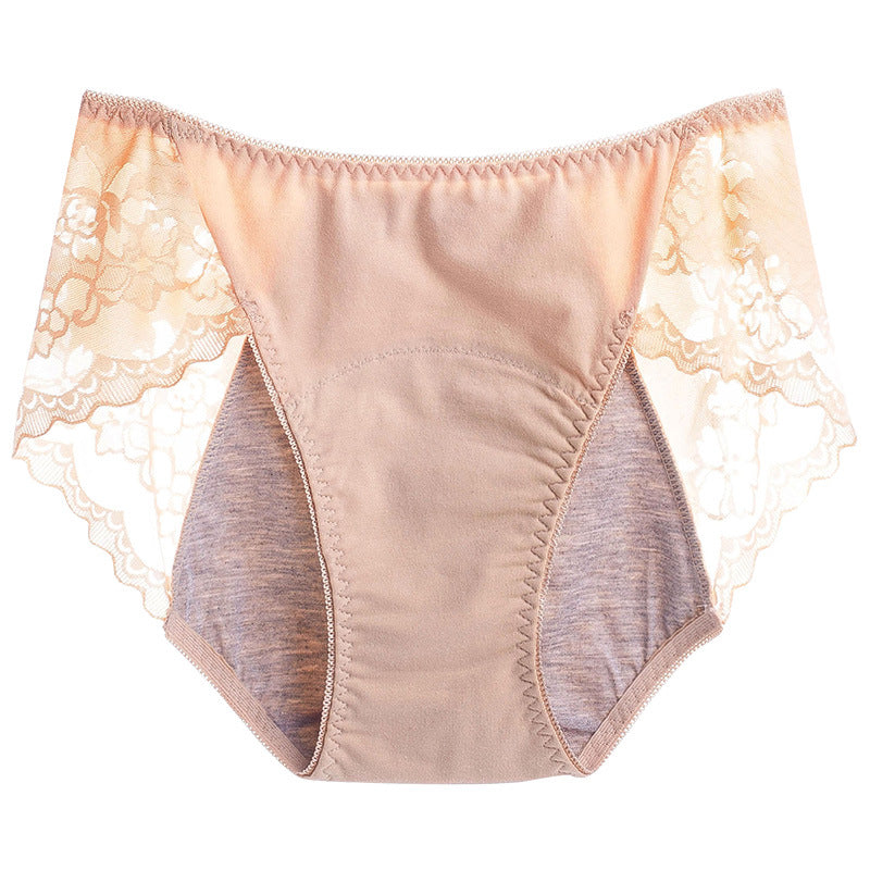 Women's Plus-Size Leak-Proof Lace-Trimmed Period Underwear