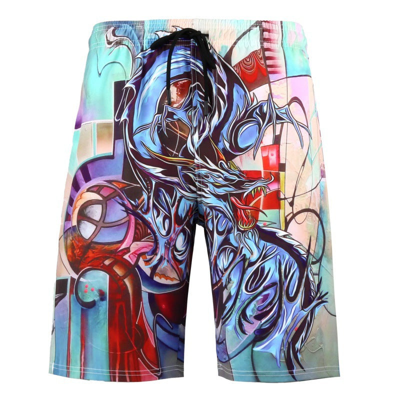 Men's Beach Printed Seaside Sports Shorts
