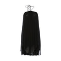 Womens Holiday Halterneck Lace-Up Backless Short Dress