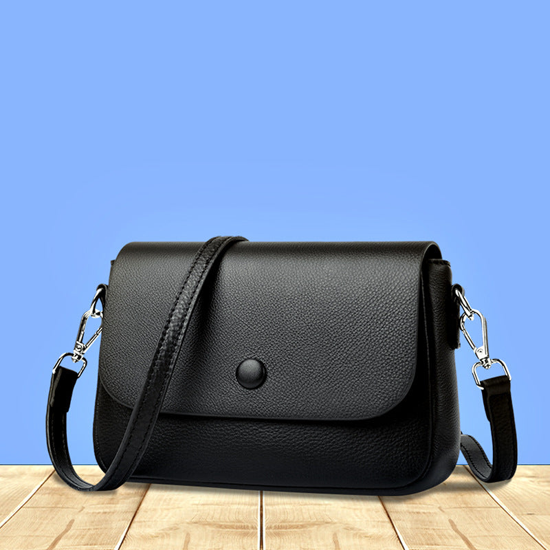 Women's Fashionable Simple One-Shoulder Cowhide Bag
