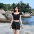 Womens Two-Piece Spa Resort Swimsuit Set With Separable Skirt
