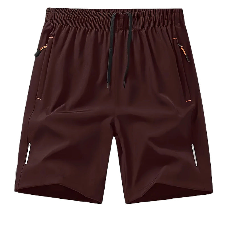 European Size Summer Ice Silk Quick-drying Fifth Pants Men's Sports Basketball Shorts Loose Training Shorts