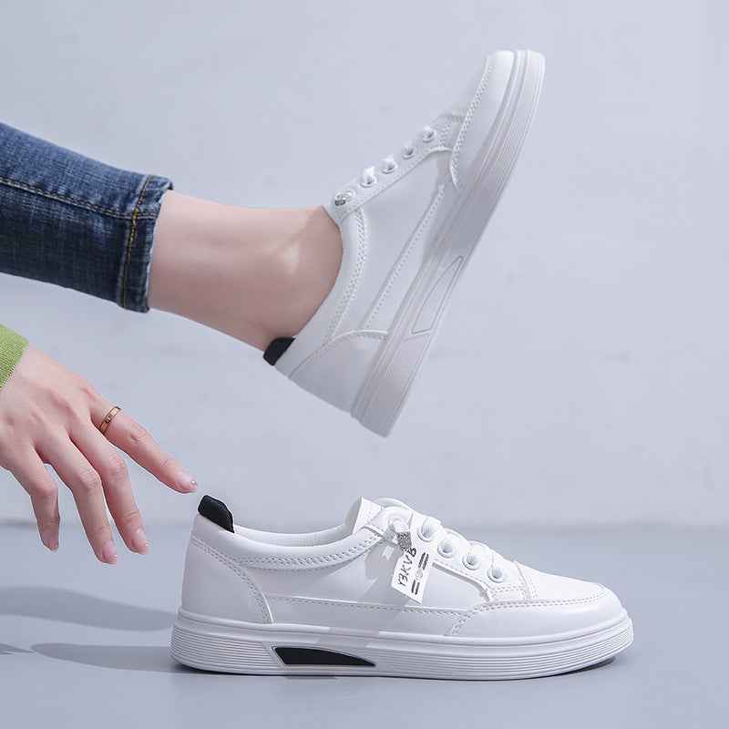 Student Athletic Running Leather-uppers Breathable Casual Shoes