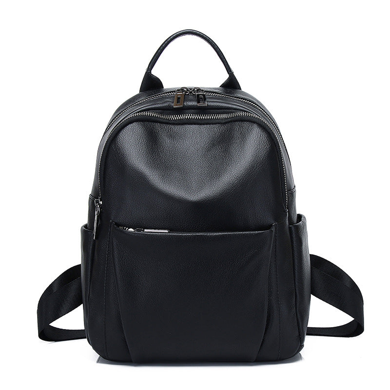 Stylish And Versatile Womens First-Layer Cowhide Backpack