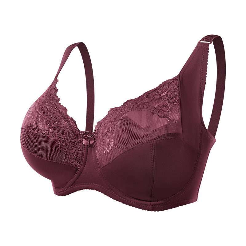 European And American Plus-size Sexy G-Cup Lace Thin Underwired Bra For Controlling Spillage Women