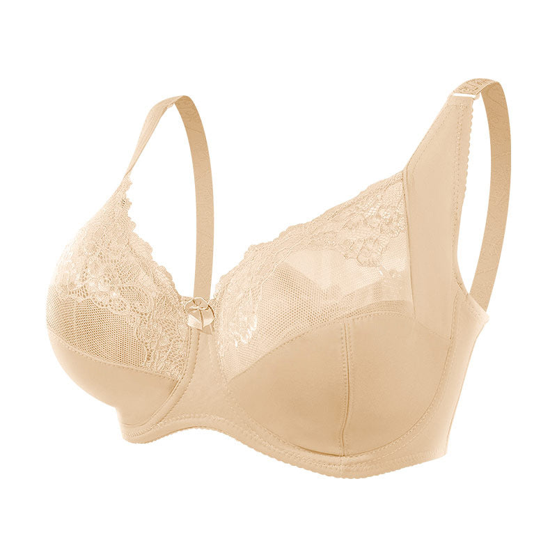 European And American Plus-size Sexy G-Cup Lace Thin Underwired Bra For Controlling Spillage Women