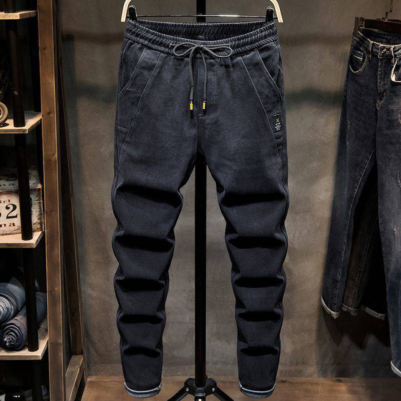 Autumn Men's Elastic Jeans Loose Size