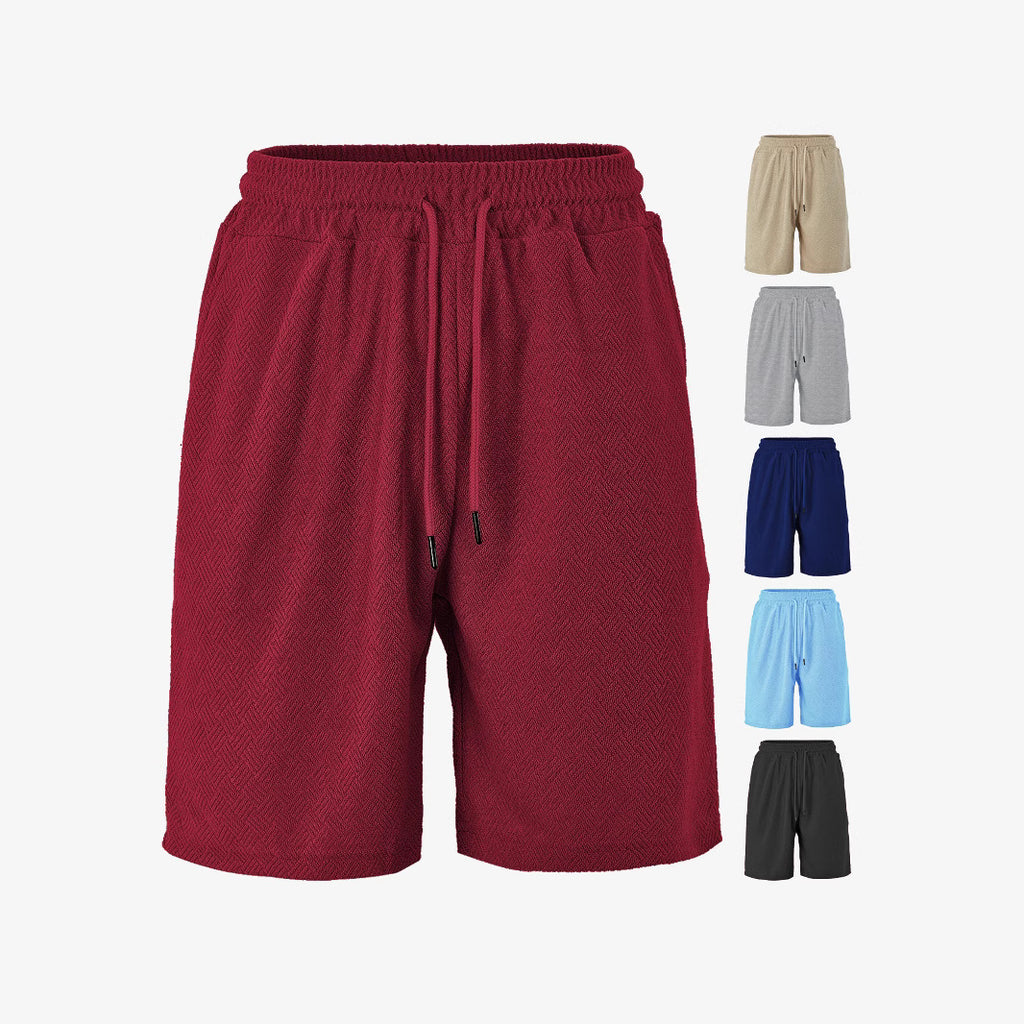 Loose Comfortable Breathable Jacquard Fabric Men's Casual Shorts