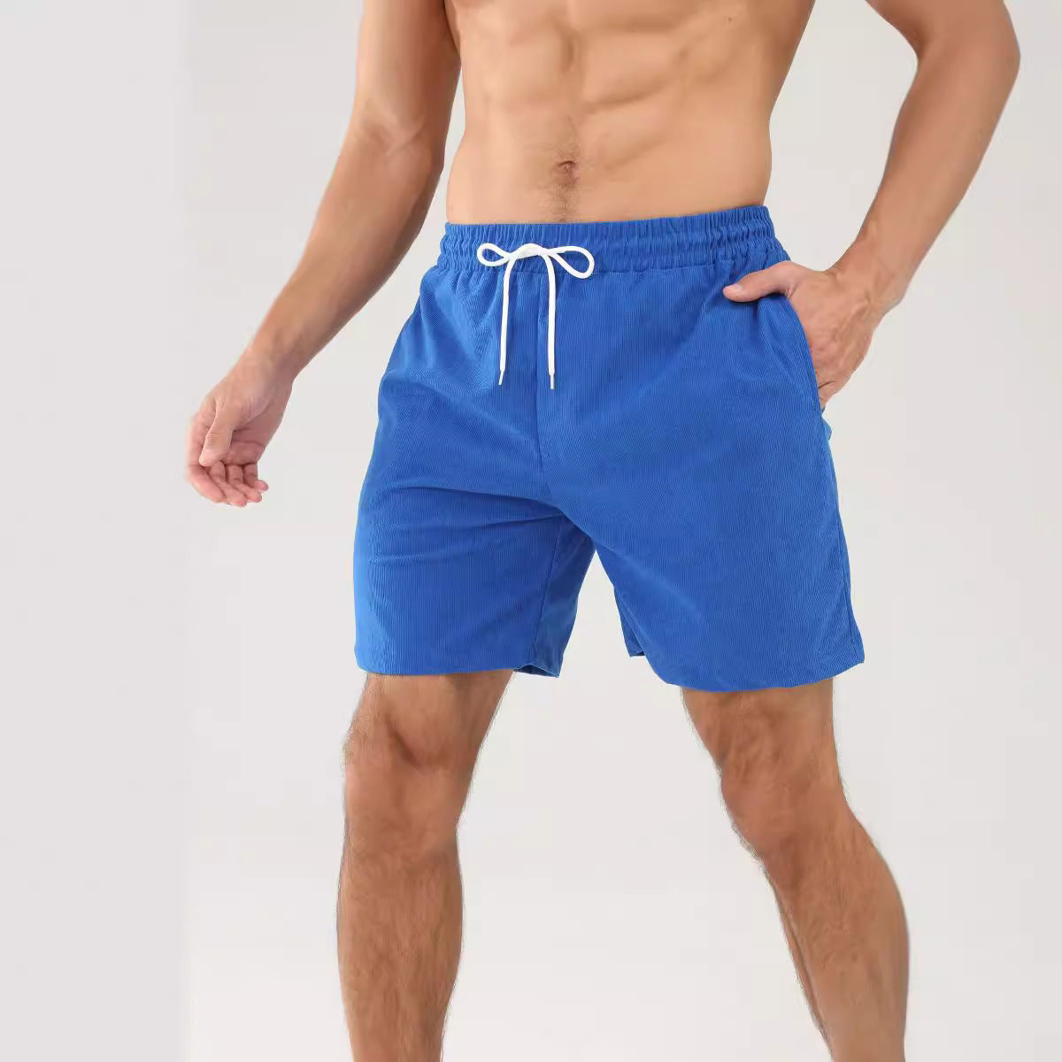 Men's Summer Pure Color Tied Sports Pants