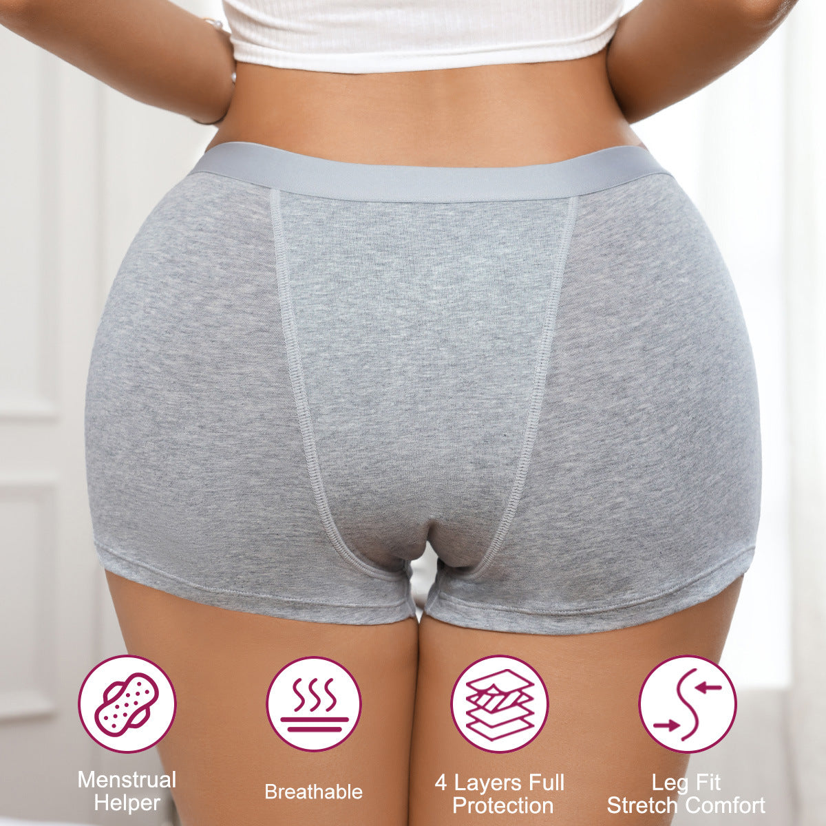 Four-layer Leak-proof Menstrual Panties For Women