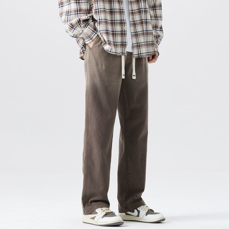 Autumn And Winter New Washed Straight Jeans