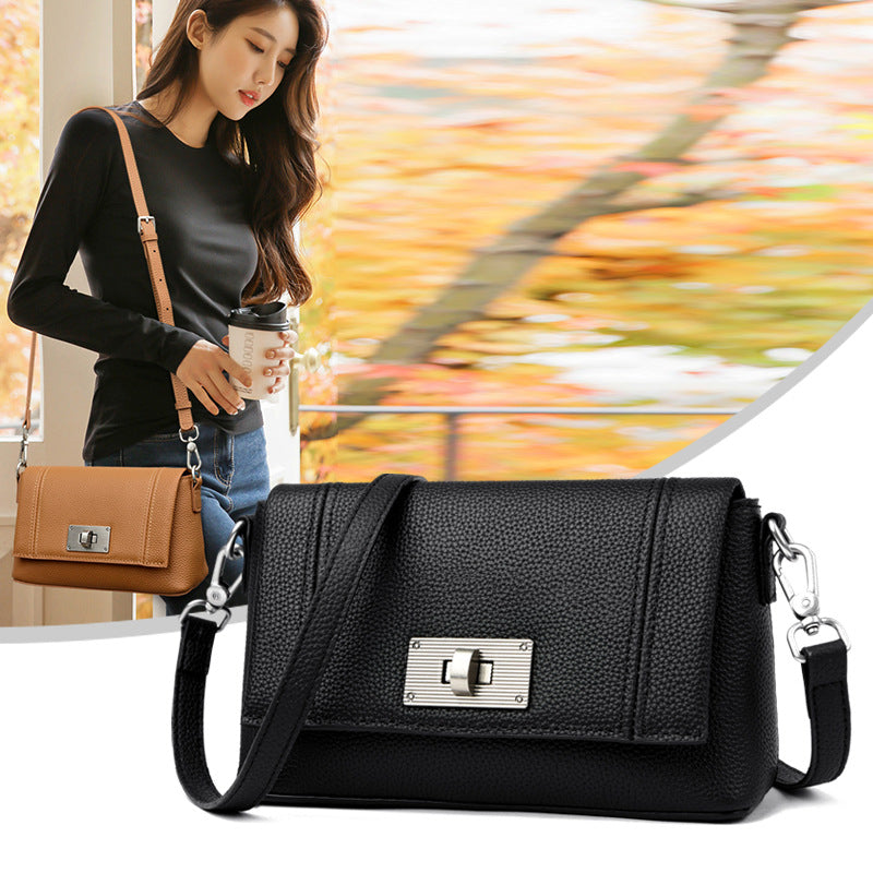New Trendy Womens Genuine Leather Shoulder Crossbody Bag