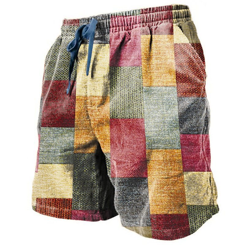 3D Printed Breathable Soft Casual Loose Shorts Men