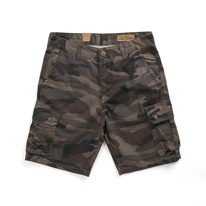 Summer Multi-pocket Workwear Shorts Men's Trendy Outdoor Functional Quick-drying Straight-leg Pants Fashionable All-match Loose Shorts