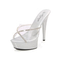 European And American Style Fashionable Nightclub Stiletto-Heel Rhinestone Slippers