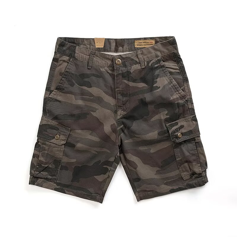 Summer Multi-pocket Workwear Shorts Men's Trendy Outdoor Functional Quick-drying Straight-leg Pants Fashionable All-match Loose Shorts