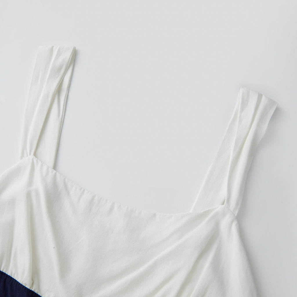Summer Color Block Sleeveless Cropped Top Women