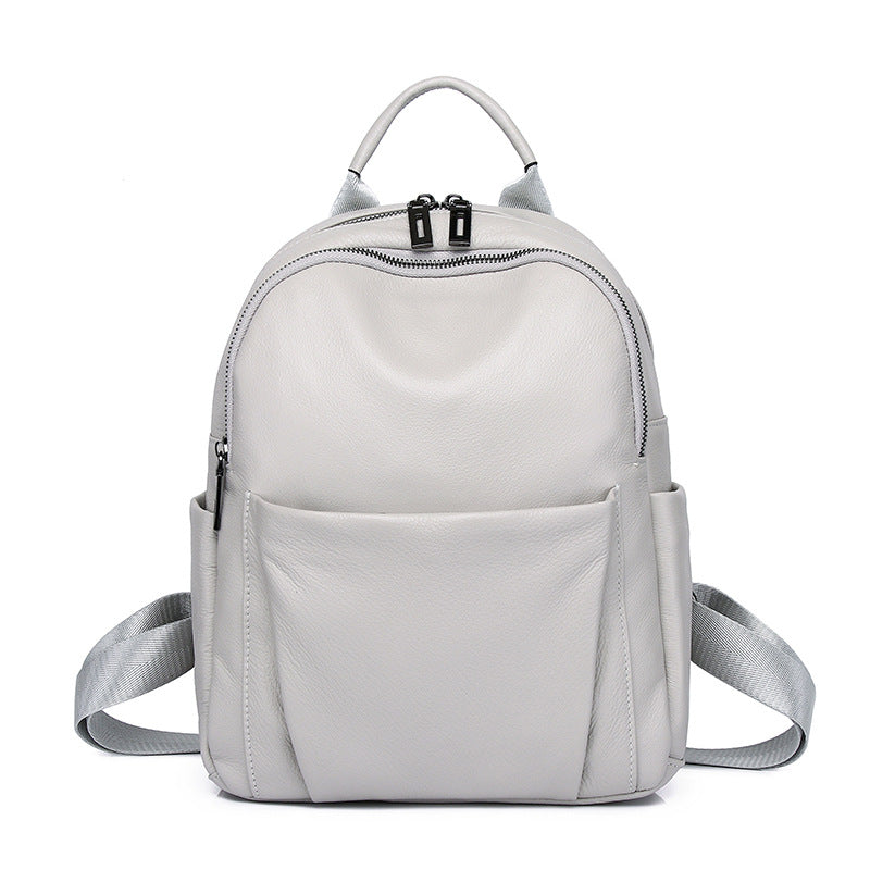 Stylish And Versatile Womens First-Layer Cowhide Backpack